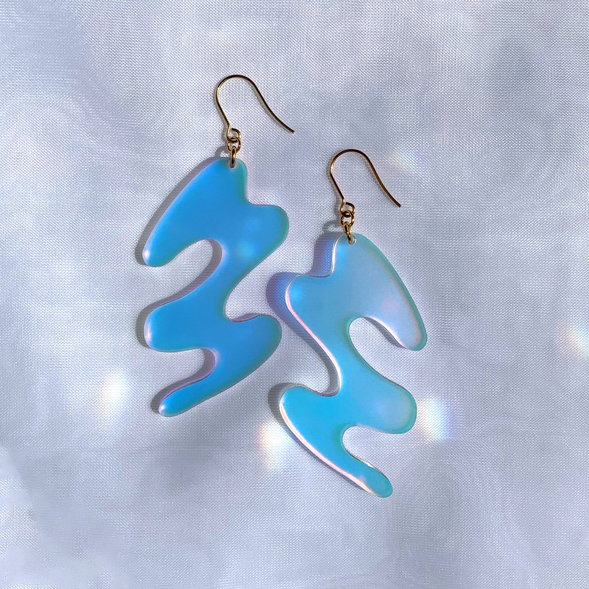 Notion earrings frosted iridescent by akki